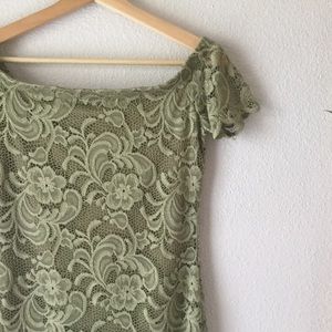 Ambiance short sleeve lace dress